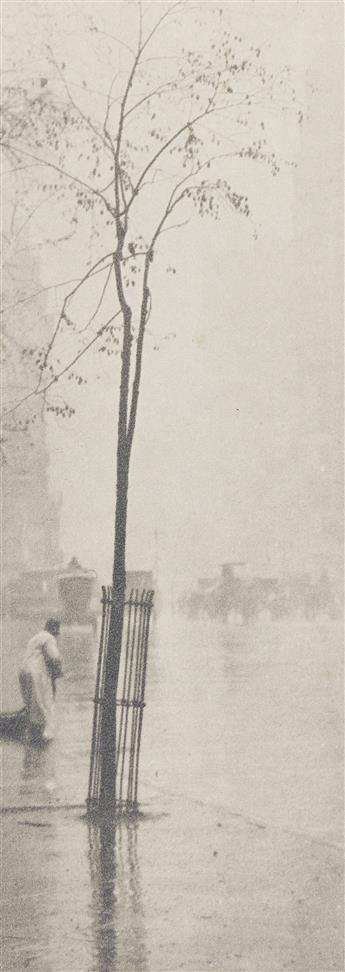 ALFRED STIEGLITZ (1864-1946) Spring Showers -- The Street-Cleaner. 1900-01.